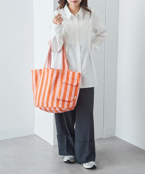 ROOTOTE（ルートート）の「【ROOTOTE】SN.ミディアム.リサイクルコットン-D トートバッグ 1018（トートバッグ・レディース・ブラック/グレー/カーキ/アイボリー/ラベンダー/グリーン/イエロー/ライトパープル/レッド/グリーン系1・FREE）」の22枚目の写真