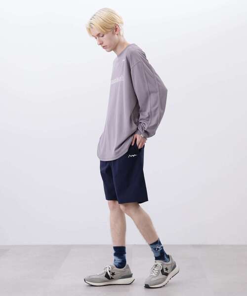 MANASTASH(マナスタッシュ)の「MANASTASH/マナスタッシュ/MOUNTAIN LOGO SHORTS/マウンテンロゴショーツ(その他パンツ・メンズ・ネイビー/ブラック/グレー・XL/M/L/2XL)」の5枚目の写真