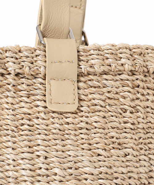 journal standard L'essage（ジャーナルスタンダードレサージュ）の「【Bucket Baggage/バケットバゲージ】HS BASKET M：カゴバッグ（かごバッグ・レディース・ベージュ/ブラック・FREE）」の6枚目の写真
