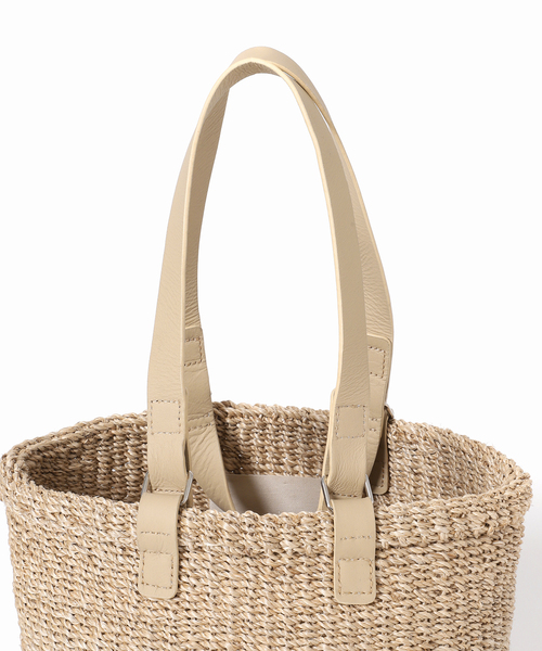 journal standard L'essage（ジャーナルスタンダードレサージュ）の「【Bucket Baggage/バケットバゲージ】HS BASKET M：カゴバッグ（かごバッグ・レディース・ベージュ/ブラック・FREE）」の7枚目の写真