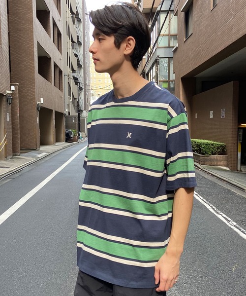 Hurley （ハーレー）の「Hurley/ハーレー 半袖Tee ルーズシルエット パネルボーダー MSS2411019（Tシャツ/カットソー・メンズ・グリーン系その他/ブラウン系その他/グレー系その他・M/L）」の5枚目の写真