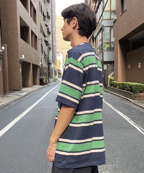 Hurley （ハーレー）の「Hurley/ハーレー 半袖Tee ルーズシルエット パネルボーダー MSS2411019（Tシャツ/カットソー・メンズ・グリーン系その他/ブラウン系その他/グレー系その他・M/L）」の6枚目の写真