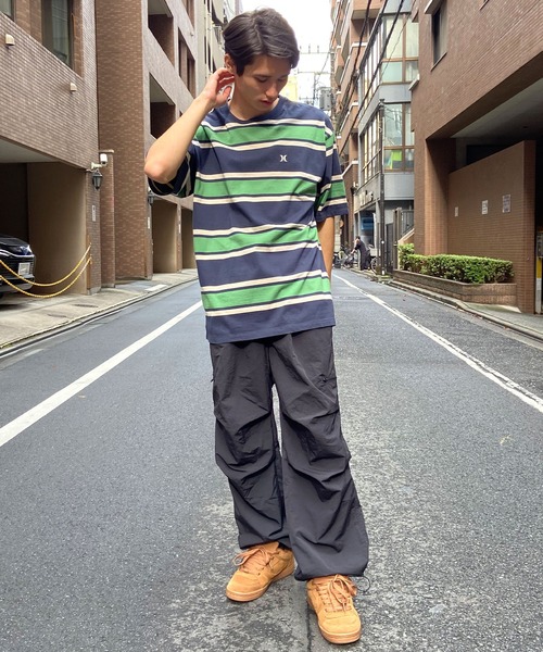 Hurley （ハーレー）の「Hurley/ハーレー 半袖Tee ルーズシルエット パネルボーダー MSS2411019（Tシャツ/カットソー・メンズ・グリーン系その他/ブラウン系その他/グレー系その他・M/L）」の9枚目の写真