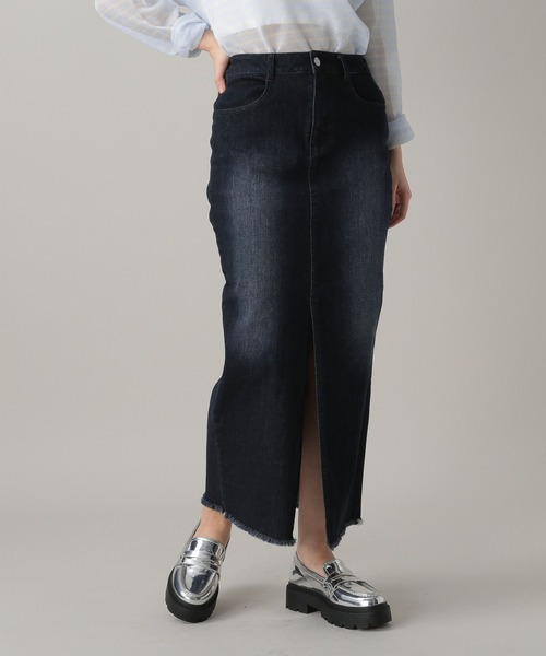 FOREVER 21（フォーエバー トゥエンティーワン）の「【2024SS】デニムロングスカート（デニムスカート・レディース・ブルー/ブラック・MEDIUM/SMALL）」の19枚目の写真