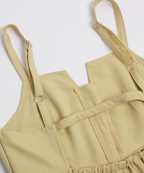 AMELY(エミリー)の「ワイドサロペット(サロペット/オーバーオール・レディース・カーキ/ブラック/イエロー/グレー・L/M)」の18枚目の写真