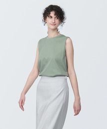 婦人 汗じみしにくいスリーブレスTシャツ