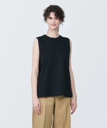 婦人 汗じみしにくいスリーブレスTシャツ