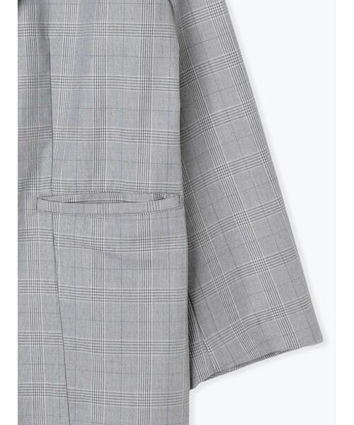 Te chichi TERRASSE（テチチテラス）の「【セットアップ可】オーバーテーラードジャケット（ノーカラージャケット・レディース・ベージュ/チャコールグレー/グレー・F）」の20枚目の写真