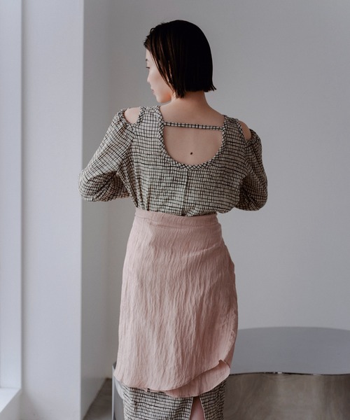 Kastane(カスタネ)の「【2サイズ展開/低身長サイズ】カットアウトワンピース(ワンピース・レディース・グリーン/レッド/アイボリー/ブラック系その他/ブラック・0/1)」の10枚目の写真