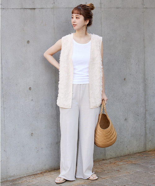 【R313】unnumber カットジャガードジレ ベスト B.C STOCK ベスト カットジャカードジレ レディース : ZOZOTOWN
