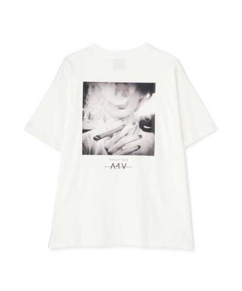 A4A（エーフォーエー）の「【WEB&DEPOT限定】/A4A/エーフォーエー/SMOKE S/S TEE（Tシャツ/カットソー・レディース・ブラック/ホワイト・L/M）」の2枚目の写真