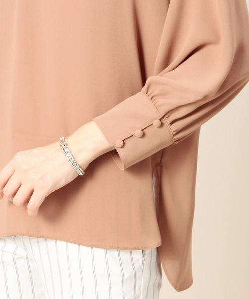 BEAUTY&YOUTH UNITED ARROWS（ビューティーアンドユースユナイテッドアローズ）の「BY ジョーゼットレースアップブラウス◆（シャツ/ブラウス・レディース・オフホワイト/ブラウン/ネイビー・フリー）」の9枚目の写真