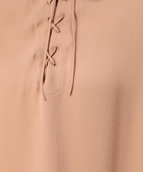BEAUTY&YOUTH UNITED ARROWS（ビューティーアンドユースユナイテッドアローズ）の「BY ジョーゼットレースアップブラウス◆（シャツ/ブラウス・レディース・オフホワイト/ブラウン/ネイビー・フリー）」の10枚目の写真