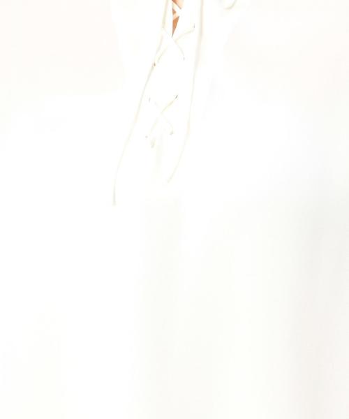 BEAUTY&YOUTH UNITED ARROWS（ビューティーアンドユースユナイテッドアローズ）の「BY ジョーゼットレースアップブラウス◆（シャツ/ブラウス・レディース・オフホワイト/ブラウン/ネイビー・フリー）」の12枚目の写真