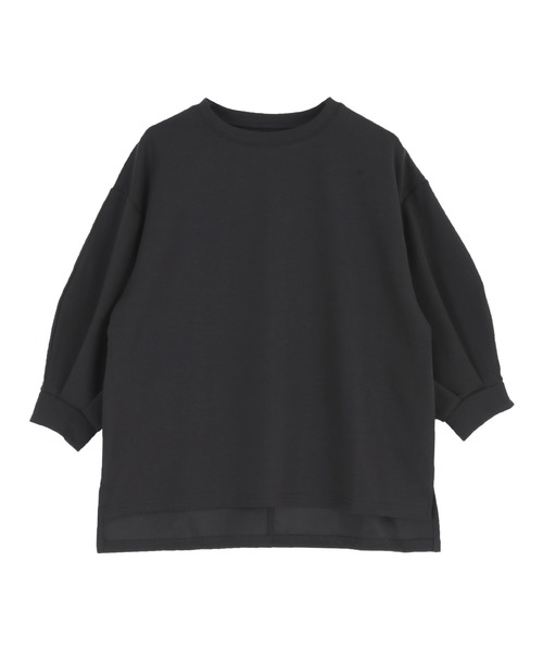 SからL対応 スリーブカットソートップス タックスリーブカットソートップス（Tシャツ/カットソー