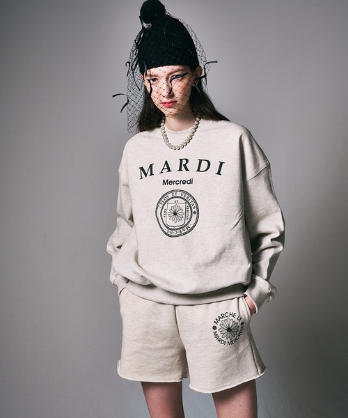 【Mardi Mercredi】スウェットショーツ マルシェエンブレム SWEAT SHORTS MARCHE EMBLEM(スウェットパンツ)|Mardi