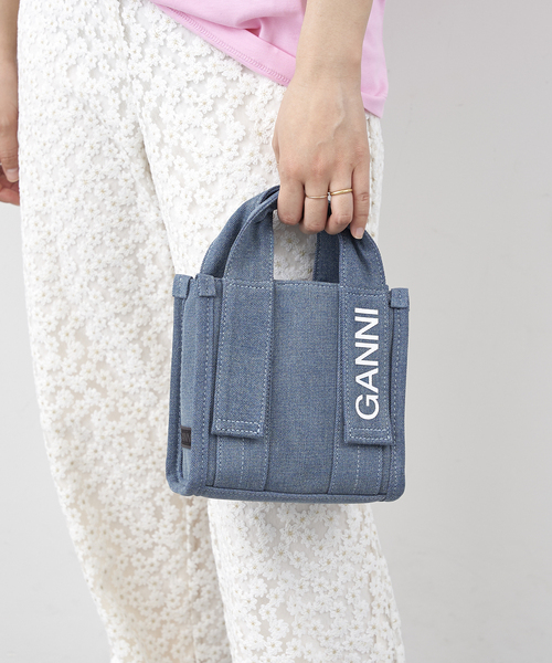 【GANNI】Mini tote Bag/追跡+関税+全国送料込み ガニー GANNI バッグ トートバッグ ミニトート 斜め掛けバッグ