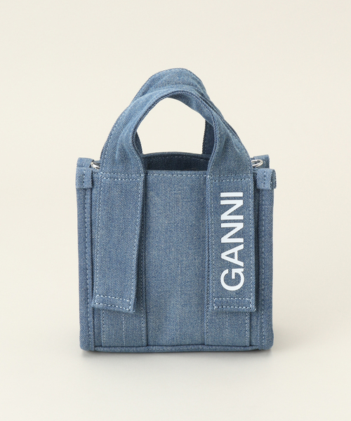 【GANNI】Small Tote Bag/追跡+関税+全国送料込み MUSINSA | GANNI Small Easy Stripe Shopper Bag - Cherry