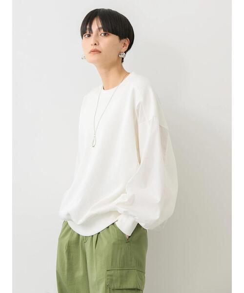 AMERICAN HOLIC(アメリカンホリック)の「ワッフル異素材プルオーバー(Tシャツ/カットソー・レディース・ストライプ/オフホワイト・L/M)」の11枚目の写真