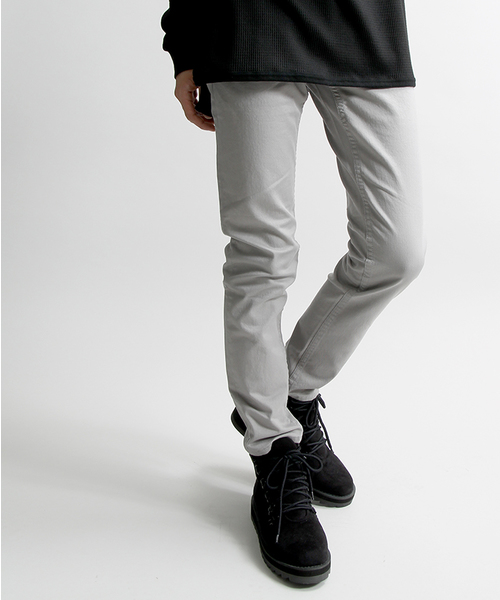 WEGO（ウィゴー）の「WEGO/ライクラツイルスキニーパンツ（その他パンツ・メンズ・ロイヤルブルー/ホワイト/ブラック/ライトグレー/ベージュ/カーキ/マスタード・SMALL/MEDIUM/LARGE）」の3枚目の写真