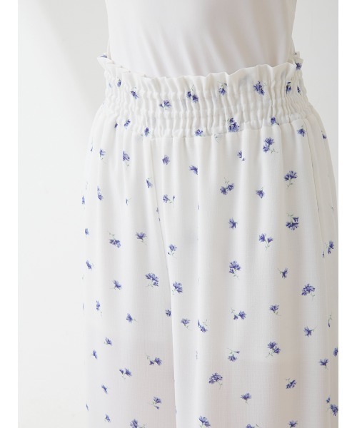 ジェラピケ　小花柄　プルオーバー　ロングパンツ　上下セット　ブルー gelato pique（ジェラートピケ）の「小花柄ロングパンツ（ルームウェア