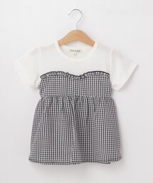 SHOO・LA・RUE | ◆【110-140cm】異素材ドッキングTシャツ(Tシャツ/カットソー)