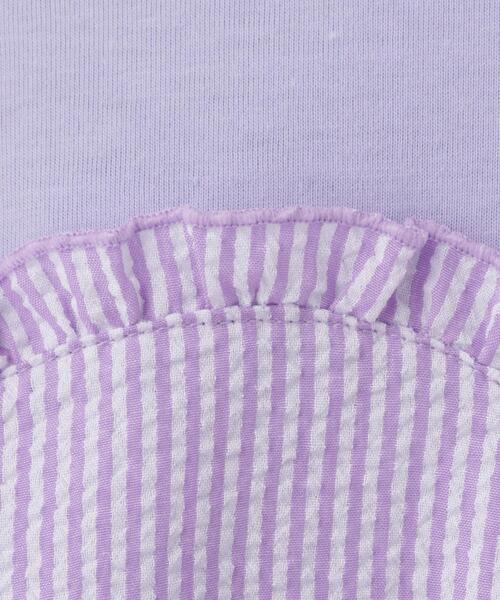 SHOO・LA・RUE(シューラルー)の「◆【110-140cm】異素材ドッキングTシャツ(Tシャツ/カットソー・キッズ・サックスブルー/ブラック/パープル/グリーン系・13/14/12/11)」の11枚目の写真