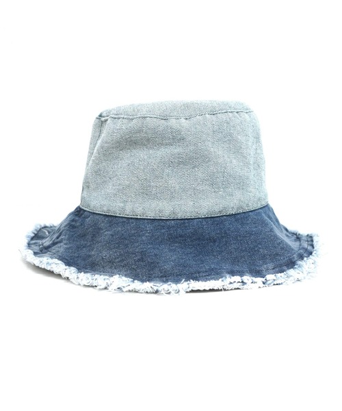 anap mimpi（アナップミンピ）の「リバーシブル デニム フリンジ バケットハット（ハット・レディース・ライトブルー/ブルー・FREE）」の14枚目の写真