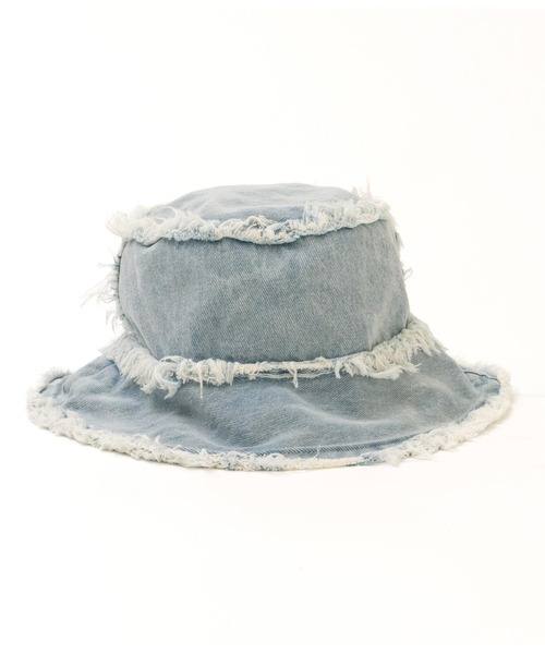 anap mimpi（アナップミンピ）の「リバーシブル デニム フリンジ バケットハット（ハット・レディース・ライトブルー/ブルー・FREE）」の11枚目の写真