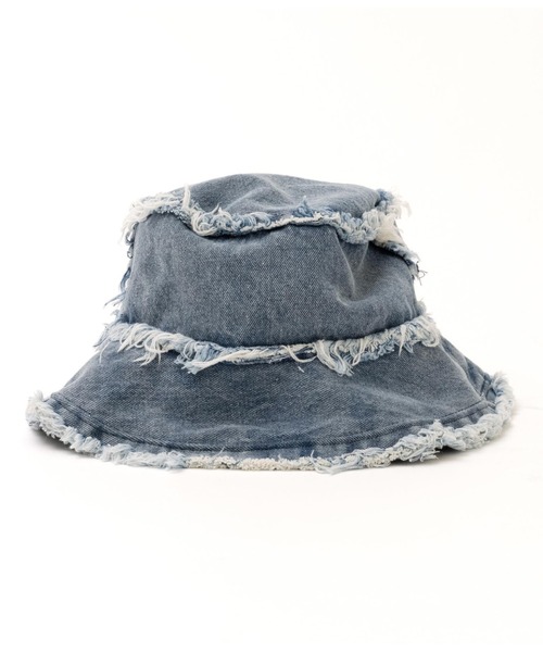 anap mimpi（アナップミンピ）の「リバーシブル デニム フリンジ バケットハット（ハット・レディース・ライトブルー/ブルー・FREE）」の13枚目の写真