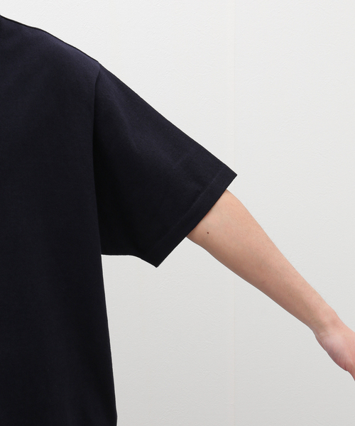 Yonetomi(ヨネトミ)の「米富繊維 / Yonetomi LIGHT WAVE COTTON ニットポロ(ポロシャツ・メンズ・ネイビー/チャコールグレー・4/3)」の4枚目の写真