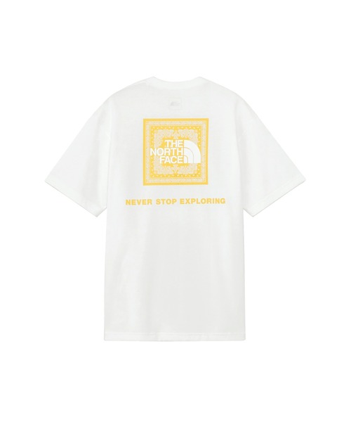 THE NORTH FACE（ザノースフェイス）の「THE NORTH FACE S/S BANDANA SQUARE LOGO TEE（ザ・ノース・フェイス ショートスリーブバンダナスクエアロゴティー）（Tシャツ/カットソー・メンズ・ブラック/ミックスグレー/ブルー系/ホワイト・SMALL/MEDIUM/LARGE/X-LARGE）」の2枚目の写真