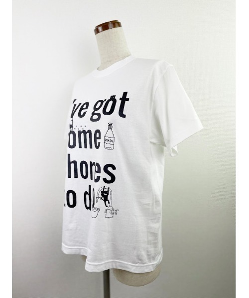 Rydia（リディア）の「HOME Tシャツ（Tシャツ/カットソー・レディース・ネイビー/サックスブルー/オフホワイト・M）」の4枚目の写真