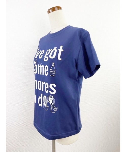 Rydia（リディア）の「HOME Tシャツ（Tシャツ/カットソー・レディース・ネイビー/サックスブルー/オフホワイト・M）」の7枚目の写真