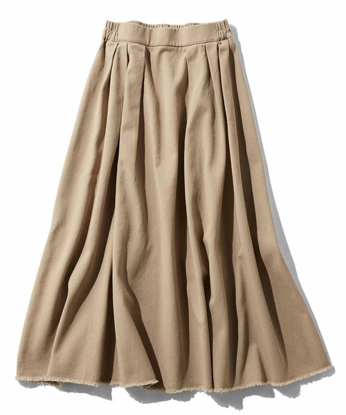 ＩＥＤＩＴ チノ素材でこなれ感 ウエストタック華やかフレアースカート（スカート）｜IEDIT（イディット）