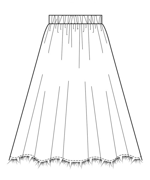 ＩＥＤＩＴ チノ素材でこなれ感 ウエストタック華やかフレアースカート（スカート）｜IEDIT（イディット）