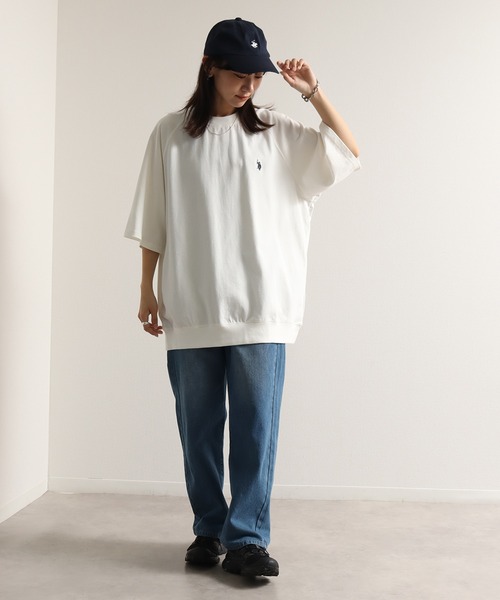 U.S. POLO ASSN.（ユーエスポロアッスン）の「【U.S. POLO ASSN./ユーエスポロアッスン】ワンポイント刺繍クルーショートスリーブTシャツ（Tシャツ/カットソー・メンズ・ネイビー/スミクロ/ブラック/オフホワイト/杢グレー・M/L/LL）」の19枚目の写真
