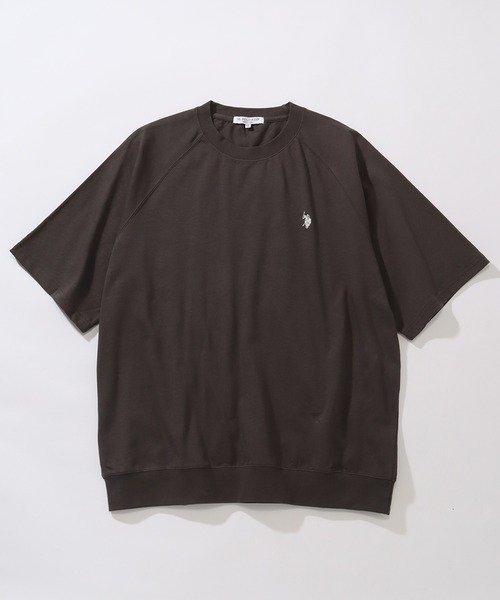 U.S. POLO ASSN.（ユーエスポロアッスン）の「【U.S. POLO ASSN./ユーエスポロアッスン】ワンポイント刺繍クルーショートスリーブTシャツ（Tシャツ/カットソー・メンズ・ネイビー/スミクロ/ブラック/オフホワイト/杢グレー・M/L/LL）」の9枚目の写真