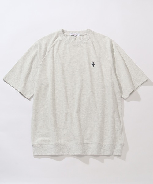 U.S. POLO ASSN.（ユーエスポロアッスン）の「【U.S. POLO ASSN./ユーエスポロアッスン】ワンポイント刺繍クルーショートスリーブTシャツ（Tシャツ/カットソー・メンズ・ネイビー/スミクロ/ブラック/オフホワイト/杢グレー・M/L/LL）」の10枚目の写真