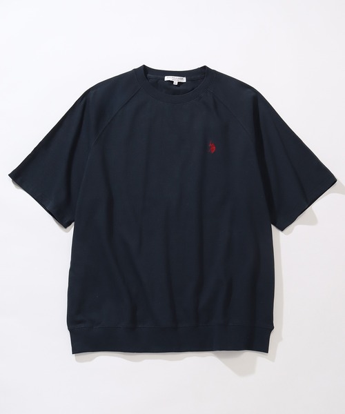 U.S. POLO ASSN.（ユーエスポロアッスン）の「【U.S. POLO ASSN./ユーエスポロアッスン】ワンポイント刺繍クルーショートスリーブTシャツ（Tシャツ/カットソー・メンズ・ネイビー/スミクロ/ブラック/オフホワイト/杢グレー・M/L/LL）」の11枚目の写真