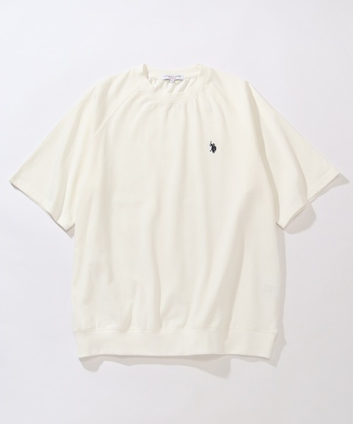 U.S. POLO ASSN.（ユーエスポロアッスン）の「【U.S. POLO ASSN./ユーエスポロアッスン】ワンポイント刺繍クルーショートスリーブTシャツ（Tシャツ/カットソー・メンズ・ネイビー/スミクロ/ブラック/オフホワイト/杢グレー・M/L/LL）」の8枚目の写真