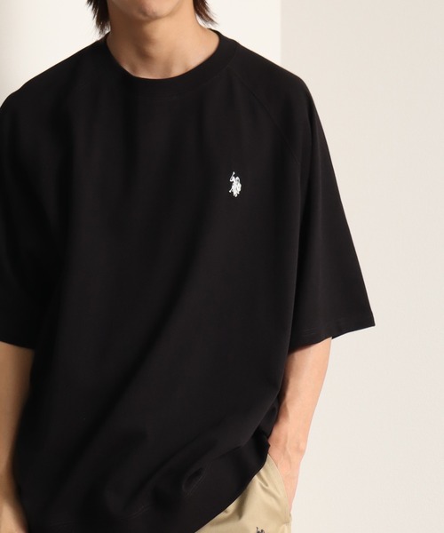 U.S. POLO ASSN.（ユーエスポロアッスン）の「【U.S. POLO ASSN./ユーエスポロアッスン】ワンポイント刺繍クルーショートスリーブTシャツ（Tシャツ/カットソー・メンズ・ネイビー/スミクロ/ブラック/オフホワイト/杢グレー・M/L/LL）」の13枚目の写真