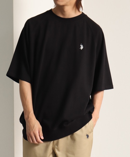 U.S. POLO ASSN.（ユーエスポロアッスン）の「【U.S. POLO ASSN./ユーエスポロアッスン】ワンポイント刺繍クルーショートスリーブTシャツ（Tシャツ/カットソー・メンズ・ネイビー/スミクロ/ブラック/オフホワイト/杢グレー・M/L/LL）」の14枚目の写真