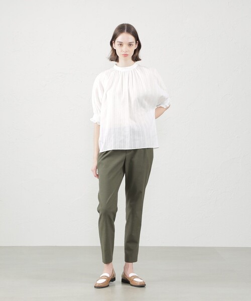 MACKINTOSH PHILOSOPHY（ﾏｯｷﾝﾄｯｼｭ ﾌｨﾛｿﾌｨｰ）の「シアーカラミブラウス（シャツ/ブラウス・レディース・ホワイト系その他/ブラック/ブルー・36/38）」の4枚目の写真