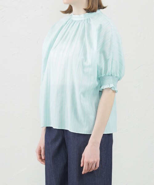 MACKINTOSH PHILOSOPHY（ﾏｯｷﾝﾄｯｼｭ ﾌｨﾛｿﾌｨｰ）の「シアーカラミブラウス（シャツ/ブラウス・レディース・ホワイト系その他/ブラック/ブルー・36/38）」の8枚目の写真