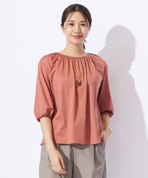 J.PRESS(ジェイプレス)の「シールズトリコットライト カットソー(Tシャツ/カットソー・レディース・ピンク系/ベージュ系/グレー系・T13/T15)」の3枚目の写真