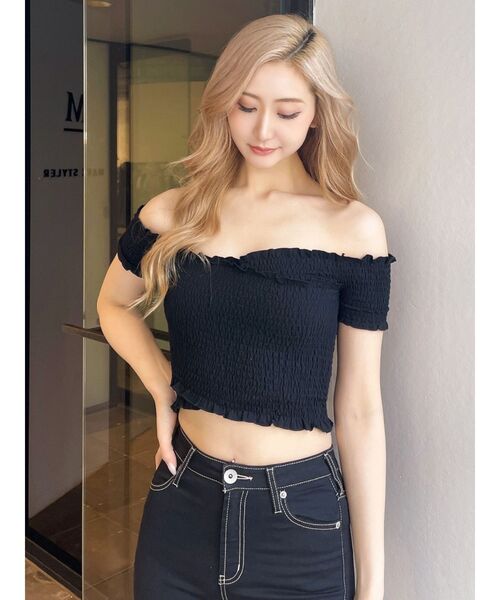 GYDA（ジェイダ）の「カシュクールシャーリングトップス（Tシャツ/カットソー・レディース・ブラック/その他1/その他2/レッド・FREE）」の20枚目の写真