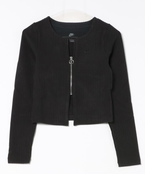 NIKE（ナイキ）の「【NIKE】KNTﾘﾌﾞ CR FZ L/Sﾄｯﾌﾟ（カーディガン