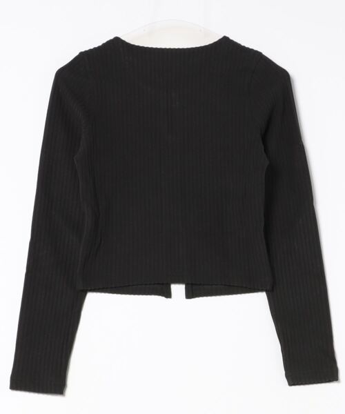 NIKE(ナイキ)の「【NIKE】KNTリブ CR FZ L/Sトップ(カーディガン/ボレロ・レディース・ブラック・SMALL/MEDIUM)」の2枚目の写真
