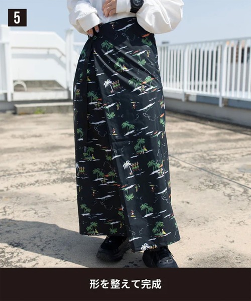 KiU（キウ）の「KiU/キウ ウォータープルーフロンジースカート K212（レインコート/ポンチョ・メンズ・ブラック/オリーブ/ベージュ/ブラック×ホワイト/レオパード・FREE）」の12枚目の写真